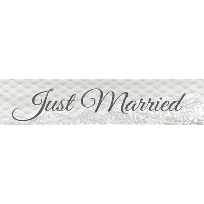 Just Married bruiloft versiering banner 360 cm