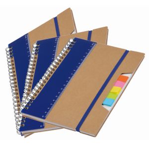 Pakket van 3x stuks schoolschriften/collegeblokken A5 blauw