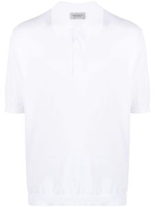 John Smedley polo en coton à manches courtes - Blanc