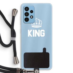 King zwart: Samsung Galaxy A52 Transparant Hoesje met koord