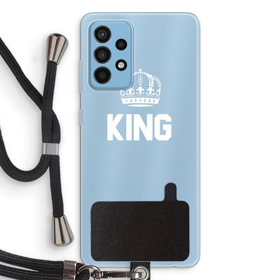 King zwart: Samsung Galaxy A52 Transparant Hoesje met koord