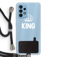 King zwart: Samsung Galaxy A52 Transparant Hoesje met koord