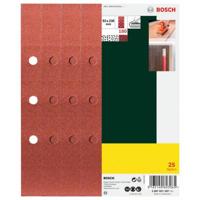 Bosch Accessories 2607017107 Oscillerend schuurpapier Geperforeerd Korrelgrootte (num) 180 (l x b) 230 mm x 93 mm 25 stuk(s)