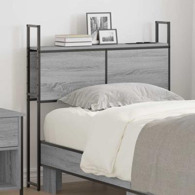 Bergend Hoofdeinde met Oplaadstation Grijs sonoma 100 cm