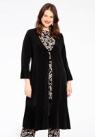 Yoek Vest met ruches | Zwart | Maat 54/56
