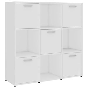 The Living Store Boekenkast - chique - opbergmeubels - 90x30x90 cm - Kleur- wit