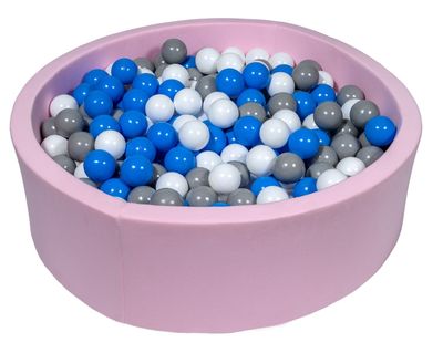 Viking Choice  Roze ballenbak 90 cm met 450 ballen wit, blauw & grijs