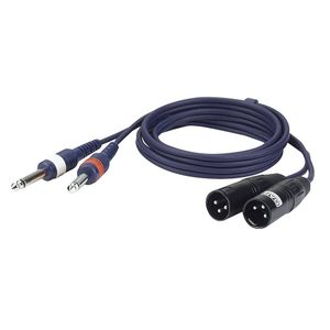 DAP FL44 verloopkabel 2x XLR male naar 2x Jack 150cm