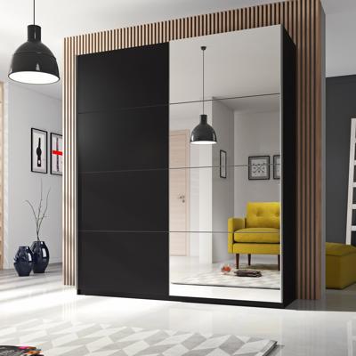 Home365 Kledingkast Bern - 2-deurs incl. spiegel - Zwart