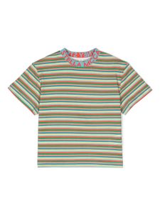 Stella McCartney Kids t-shirt en coton à rayures - Bleu