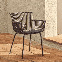 Kave Home Tuinstoel 'Surpika' kleur Donkergrijs