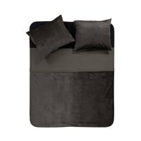 Sleeptime Velvet Piping Deep Taupe 240 x 220 cm