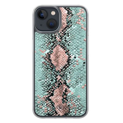 iPhone 13 mini hybride hoesje - Snake pastel