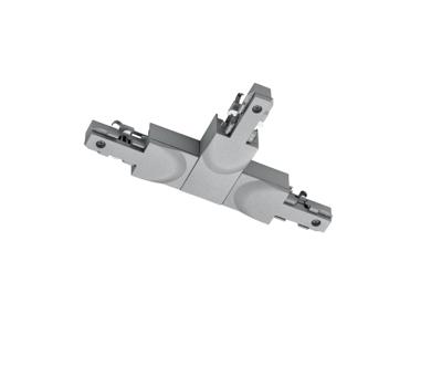 Trio 2-fase T-verbinderDuoline aarde links grijs - 702387A