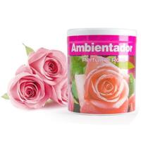 Geur gel Rozen geur - 95 gram - geur blikje - 6 x 7 cm - auto/interieurparfum/luchtverfrisser