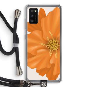 Orange Ellila flower: Samsung Galaxy A41 Transparant Hoesje met koord