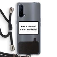 Alone: OnePlus Nord CE 5G Transparant Hoesje met koord
