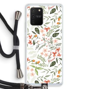 Sweet little flowers: Samsung Galaxy S10 Lite Transparant Hoesje met koord