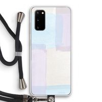 Square pastel: Samsung Galaxy S20 Transparant Hoesje met koord