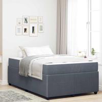 Bedframe met matras met matras Donkergrijs 120 x 190 cm Fluweel