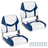 Set van 2 Bootstoelen met 7 cm Dikke Schuimrubberen Bekleding en Lage Rugleuning Bootstoel