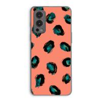 Pink Cheetah: OnePlus Nord 2 5G Transparant Hoesje - thumbnail