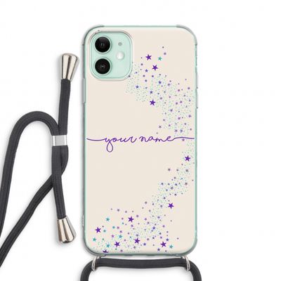 Sterren: iPhone 11 Transparant Hoesje met koord