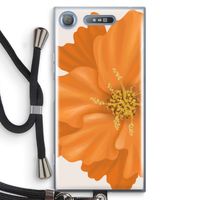 Orange Ellila flower: Sony Xperia XZ1 Transparant Hoesje met koord