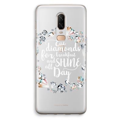 Diamonds: OnePlus 6 Transparant Hoesje