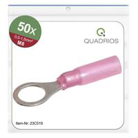 Quadrios 23C519 Ringkabelschoen Dwarsdoorsnede (max.): 1.5 mm² Gat diameter: 8.5 mm Deels geïsoleerd Rood 50 stuk(s)