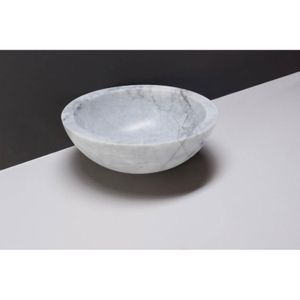 Waskom Forzalaqua Roma Carrara Rond Gepolijst 40x15 cm