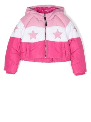 Pinko Kids doudoune à patch étoile - Rose