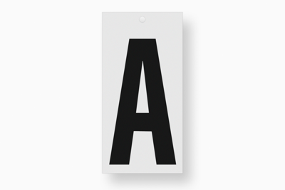 Metafranc Plakletter 100Mm Zwart A - WU0510000