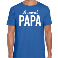 Ik word papa t-shirt blauw voor heren - papa to be cadeau shirt - thumbnail