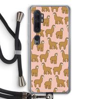 Alpacas: Xiaomi Mi Note 10 Transparant Hoesje met koord