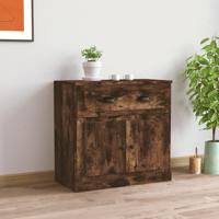 Dressoir 70x35,5x67,5 cm bewerkt hout gerookt eikenkleurig