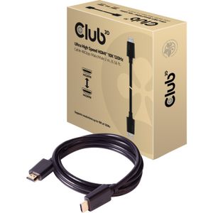 Club 3D Ultra High Speed HDMI kabel 2 meter, 4K 120Hz, 8K 60Hz, 48Gbps