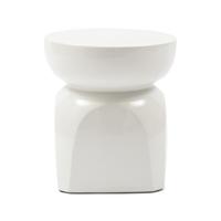 Rivièra Maison Bijzettafel 'Porto' Keramiek, kleur Pure White