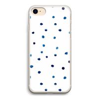 Blauwe stippen: iPhone 7 Transparant Hoesje