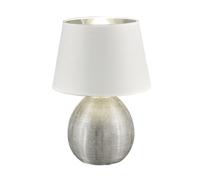 Trio Tafellamp Luxor 35cm zilver met wit R50631089