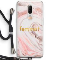 Feminist: OnePlus 6 Transparant Hoesje met koord