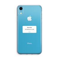 Reminder: iPhone XR Transparant Hoesje