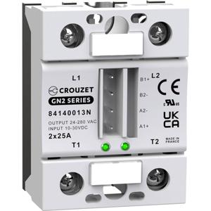 Crouzet Halfgeleiderrelais 84140013N 25 A Schakelspanning (max.): 280 V/AC Speciale nuldoorgang 1 stuk(s)