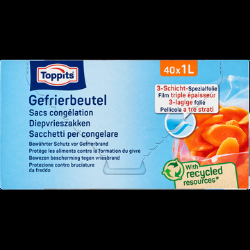 Toppits Diepvrieszakken 1 liter 40 stuks bij Jumbo
