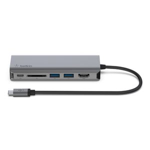 Belkin CONNECT Meerpoorts 6-in-1 USB-C hub dockingstation