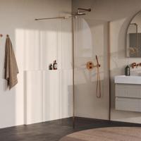 BRAUER Oblivion Inloopdouche - 110x200cm - 30cm zijwand - glascoating - helder glas - geborsteld koper PVD GS-OBI2H11030200GK BRAUER Oblivion Inloopdouche - 110x200cm - 30cm zijwand - glascoating - helder glas - geborsteld koper PVD GS-OBI2H11030200GK