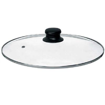 Universele pannendeksel voor pannen van 28,5 cm - glas - stoomgaatje - D28.5 x H6 cm