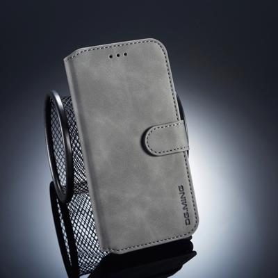 Dg. MING retro olie kant horizontale flip case voor Huawei P20 Lite/Nova 3e met houder & kaartsleuven & portemonnee (grijs)