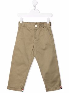 Thom Browne Kids pantalon chino à rayures RWB - Marron