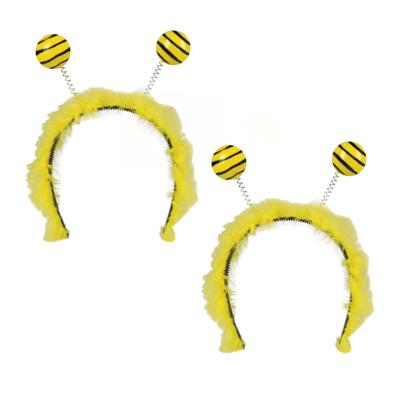 Boland Bij haarband - 4x - geel/zwart - diadeem - carnaval - dieren